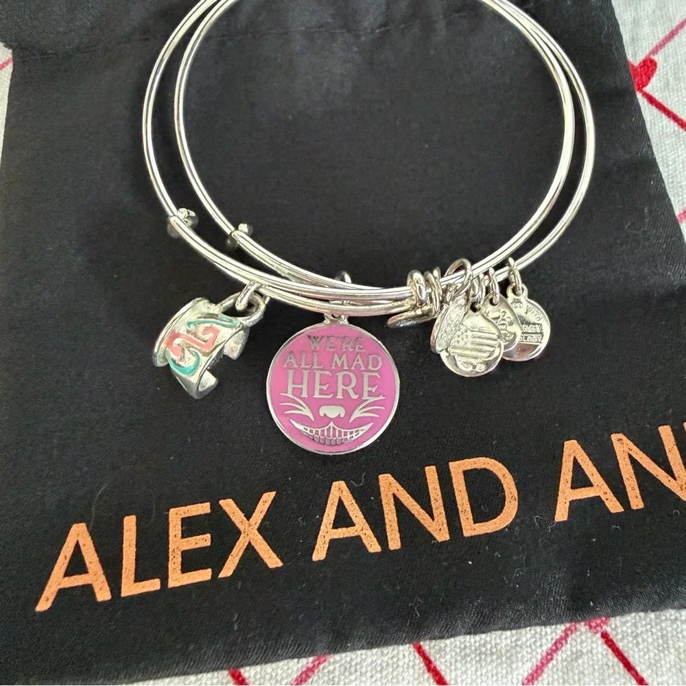Cheshire Cat Mad Tea Party Bangle Set - Picture 3 of 12
